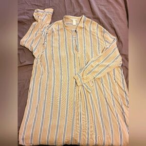 H&M Tan Striped Dress